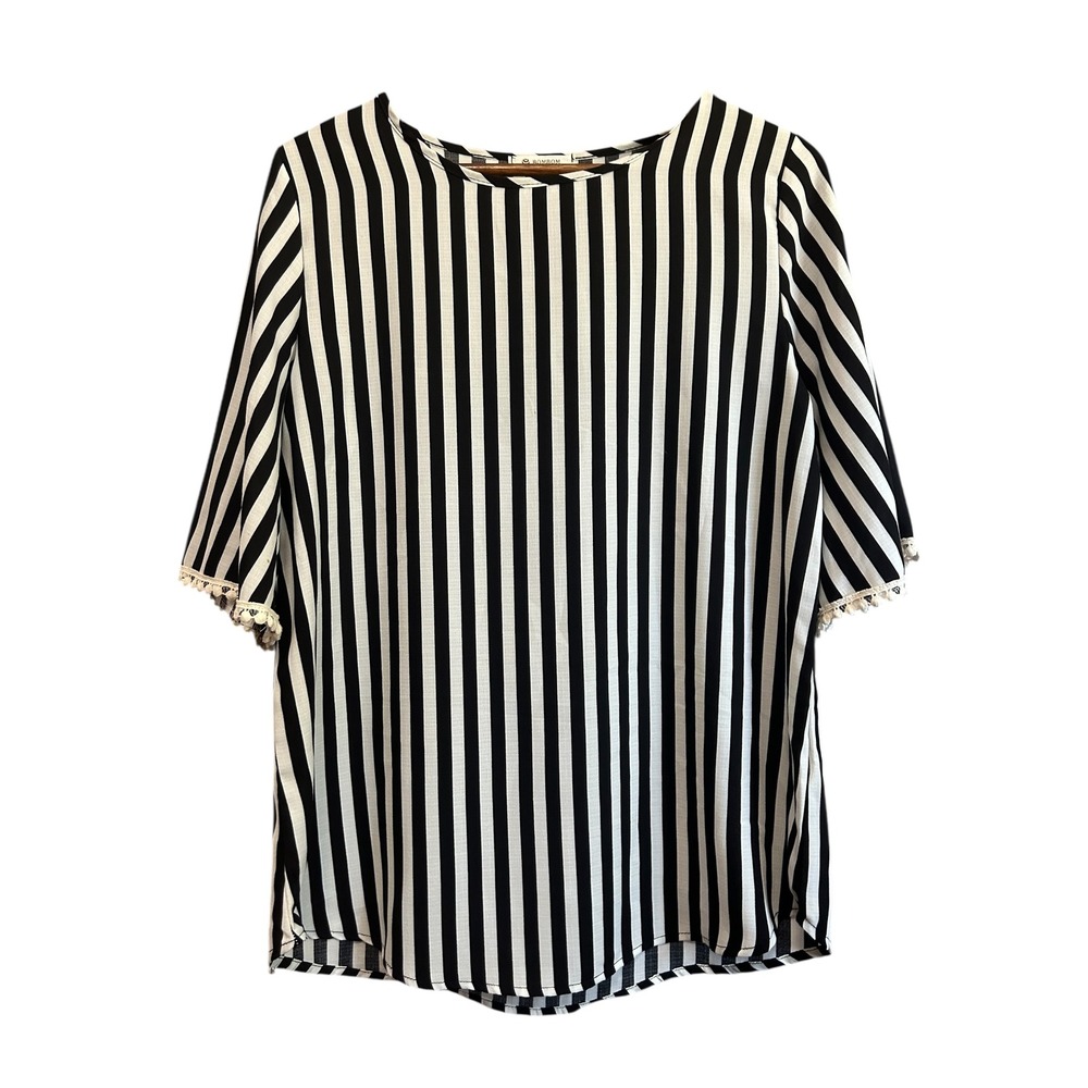 Bom bom polyester short sleeve top size small